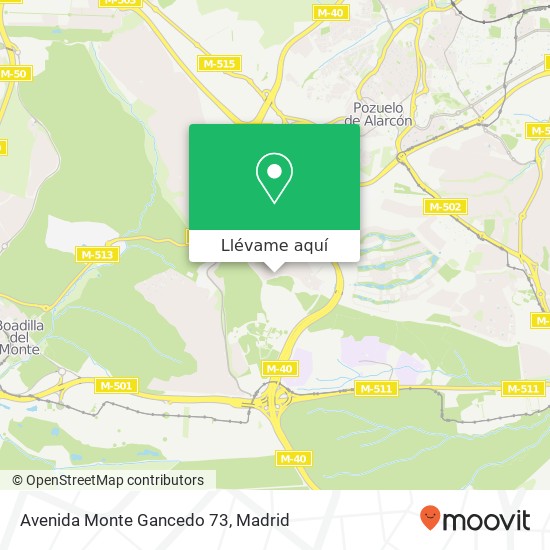 Mapa Avenida Monte Gancedo 73