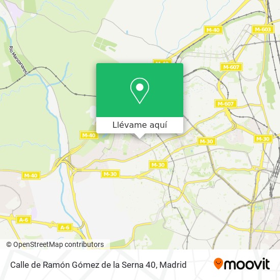 Mapa Calle de Ramón Gómez de la Serna 40