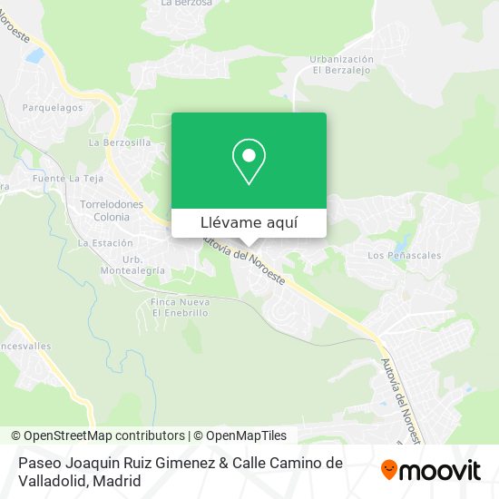 Mapa Paseo Joaquin Ruiz Gimenez & Calle Camino de Valladolid