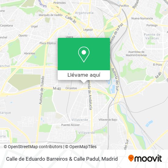 Mapa Calle de Eduardo Barreiros & Calle Padul