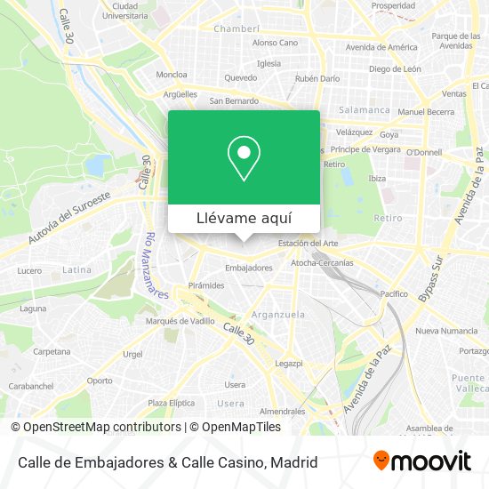 Mapa Calle de Embajadores & Calle Casino