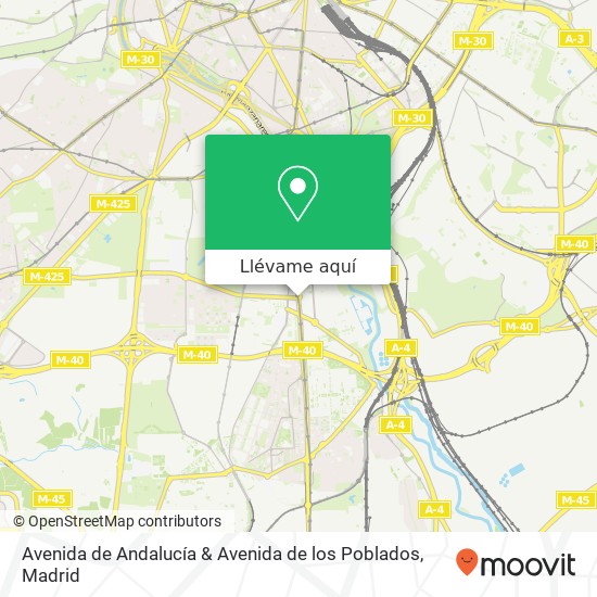 Mapa Avenida de Andalucía & Avenida de los Poblados