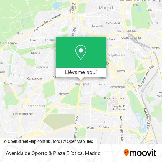 Mapa Avenida de Oporto & Plaza Elíptica