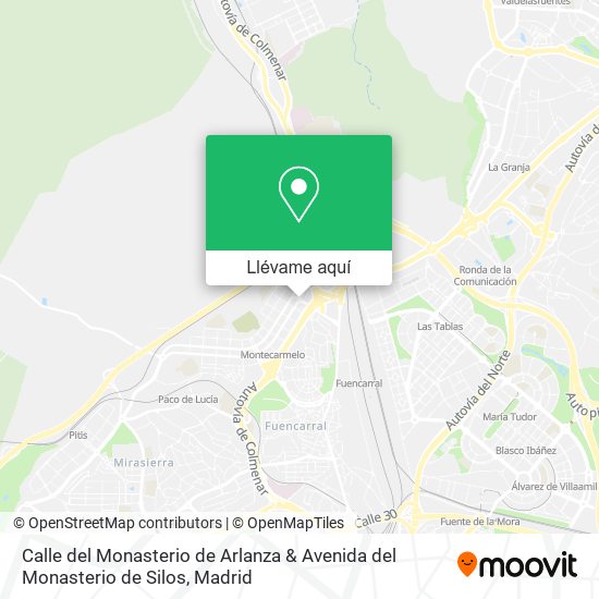 Mapa Calle del Monasterio de Arlanza & Avenida del Monasterio de Silos