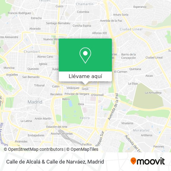 Mapa Calle de Alcalá & Calle de Narváez