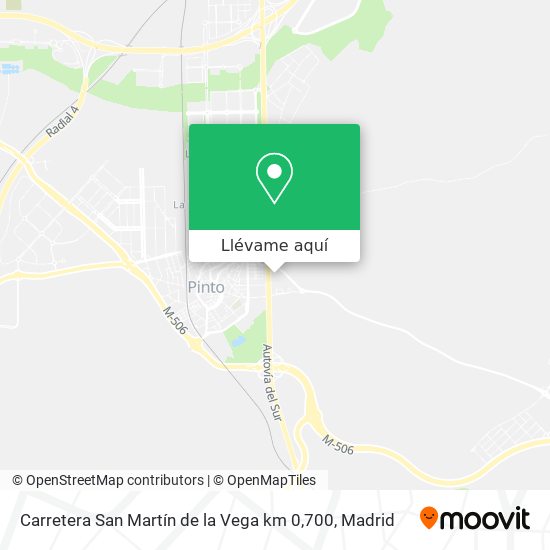 Mapa Carretera San Martín de la Vega km 0,700