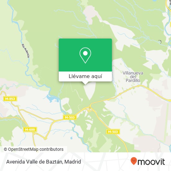 Mapa Avenida Valle de Baztán