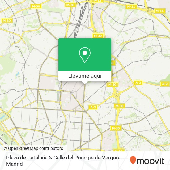 Mapa Plaza de Cataluña & Calle del Príncipe de Vergara