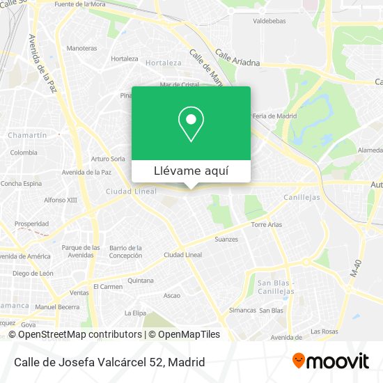 Mapa Calle de Josefa Valcárcel 52