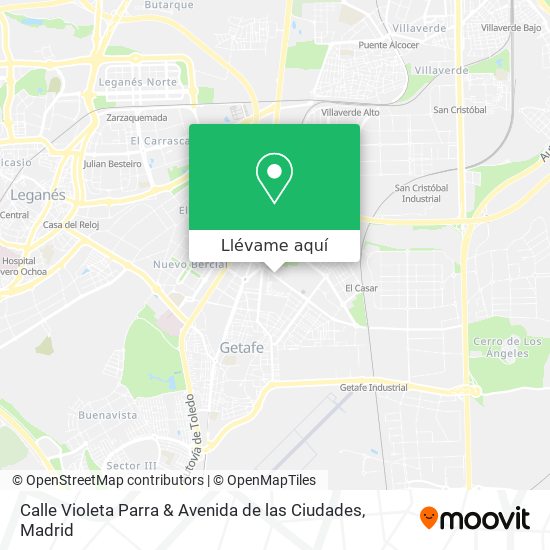 Mapa Calle Violeta Parra & Avenida de las Ciudades