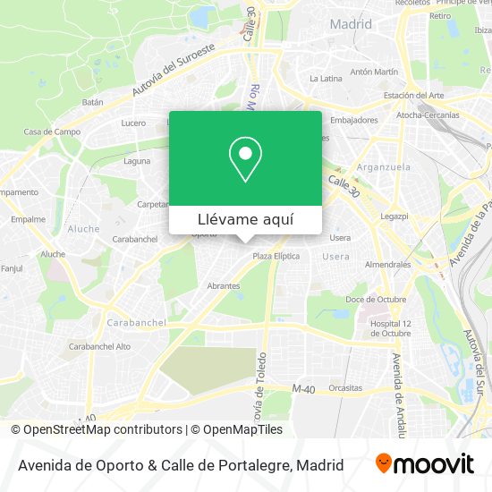 Mapa Avenida de Oporto & Calle de Portalegre