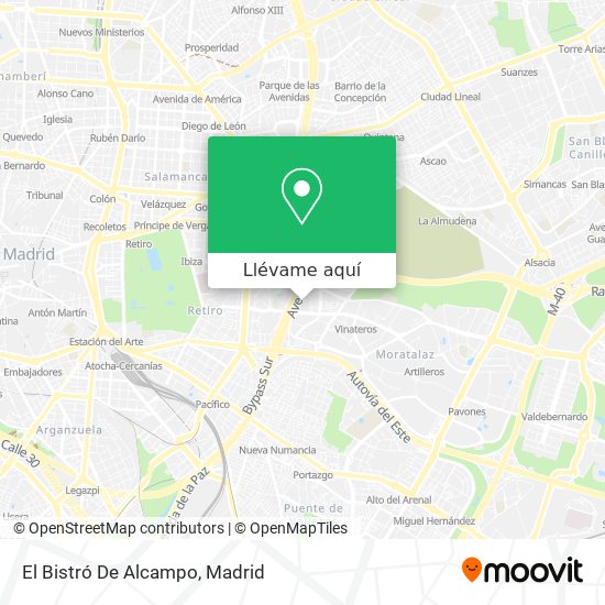 Mapa El Bistró De Alcampo