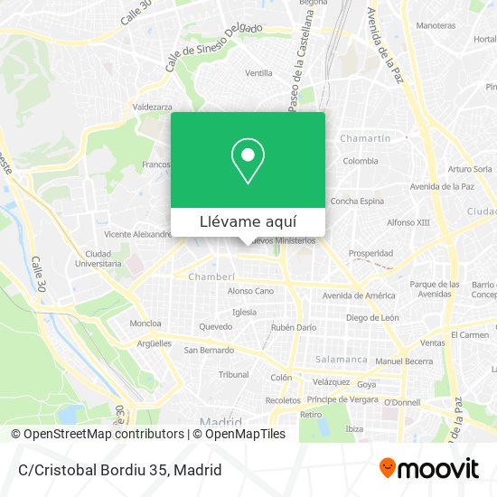 Mapa C/Cristobal Bordiu 35
