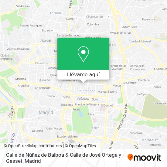 Mapa Calle de Núñez de Balboa & Calle de José Ortega y Gasset