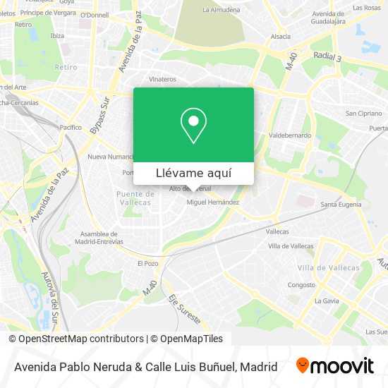Mapa Avenida Pablo Neruda & Calle Luis Buñuel