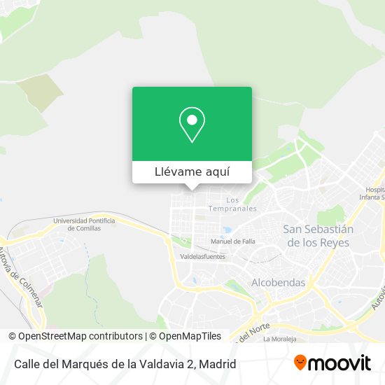 Mapa Calle del Marqués de la Valdavia 2