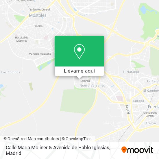 Mapa Calle María Moliner & Avenida de Pablo Iglesias