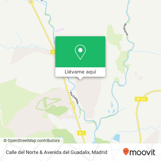 Mapa Calle del Norte & Avenida del Guadalix