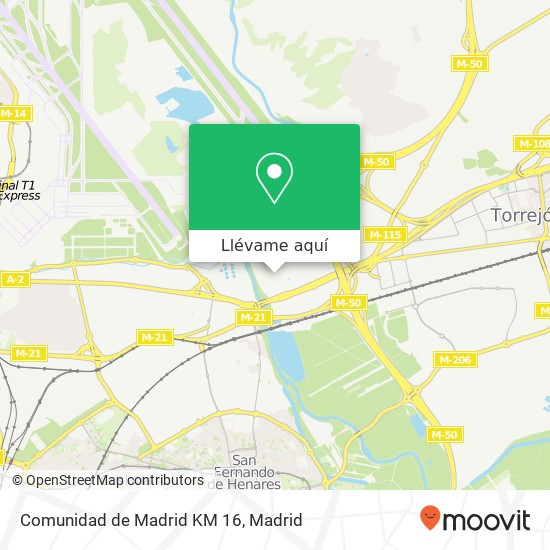 Mapa Comunidad de Madrid KM 16