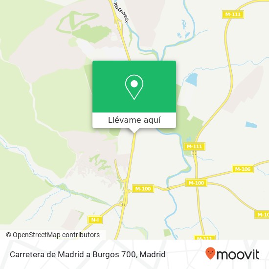 Mapa Carretera de Madrid a Burgos 700