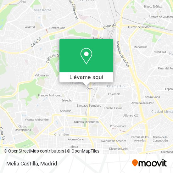 Mapa Meliá Castilla