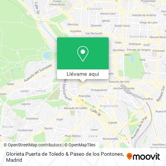 Mapa Glorieta Puerta de Toledo & Paseo de los Pontones