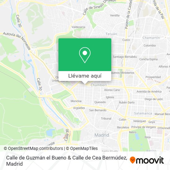 Mapa Calle de Guzmán el Bueno & Calle de Cea Bermúdez