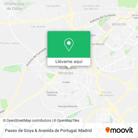 Mapa Paseo de Goya & Avenida de Portugal