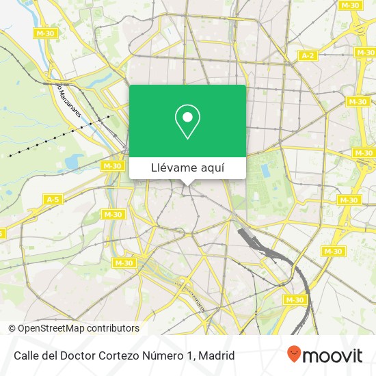 Mapa Calle del Doctor Cortezo Número 1