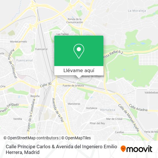 Mapa Calle Príncipe Carlos & Avenida del Ingeniero Emilio Herrera