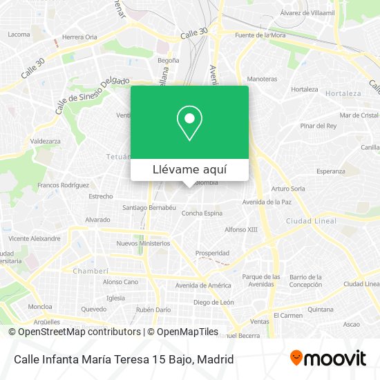 Mapa Calle Infanta María Teresa 15 Bajo