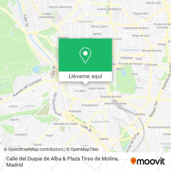 Mapa Calle del Duque de Alba & Plaza Tirso de Molina