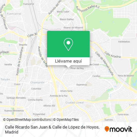 Mapa Calle Ricardo San Juan & Calle de López de Hoyos