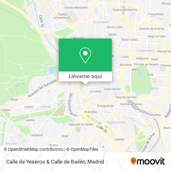 Mapa Calle de Yeseros & Calle de Bailén