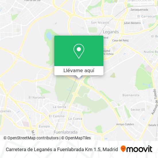 Mapa Carretera de Leganés a Fuenlabrada Km 1.5