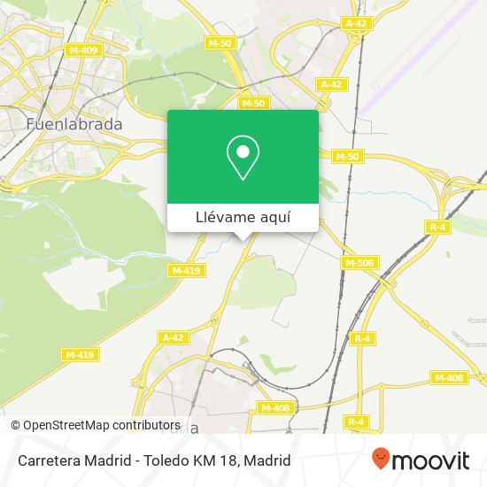 Mapa Carretera Madrid - Toledo KM 18