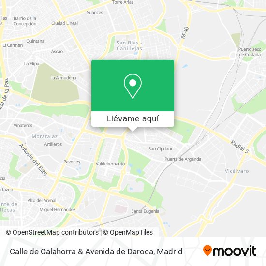 Mapa Calle de Calahorra & Avenida de Daroca
