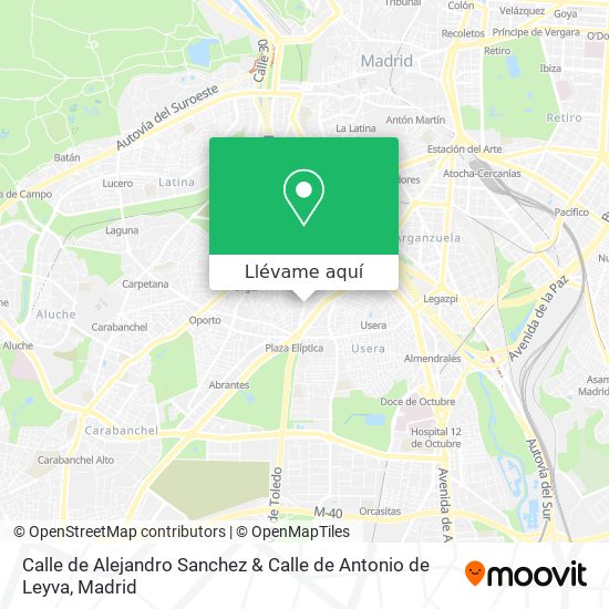 Mapa Calle de Alejandro Sanchez & Calle de Antonio de Leyva
