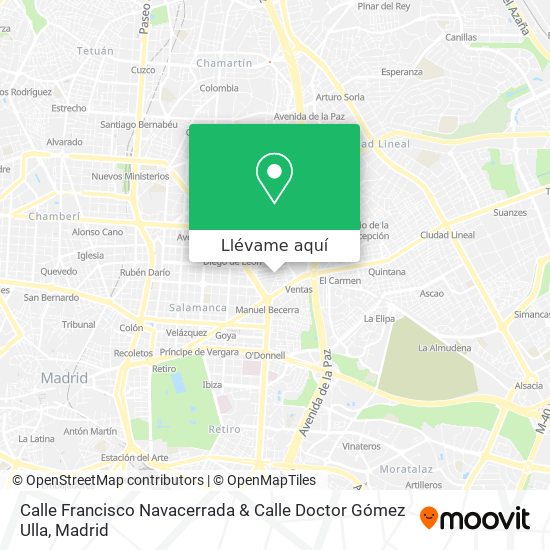 Mapa Calle Francisco Navacerrada & Calle Doctor Gómez Ulla