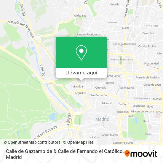 Mapa Calle de Gaztambide & Calle de Fernando el Católico
