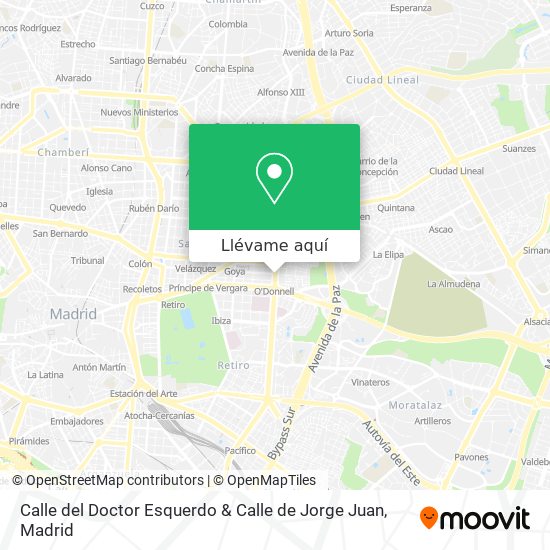 Mapa Calle del Doctor Esquerdo & Calle de Jorge Juan