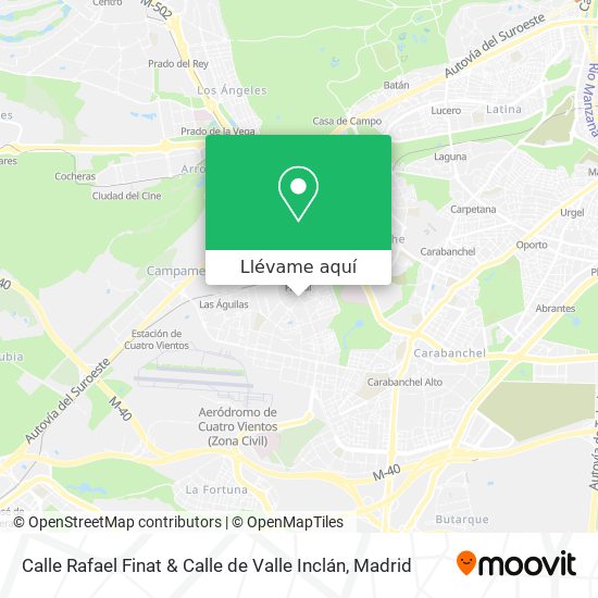 Mapa Calle Rafael Finat & Calle de Valle Inclán