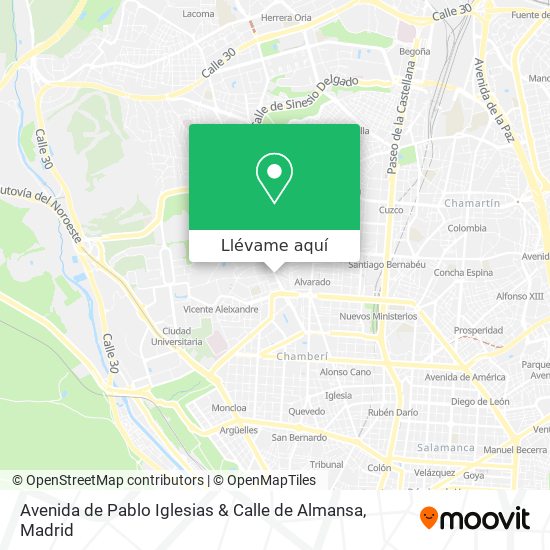 Mapa Avenida de Pablo Iglesias & Calle de Almansa