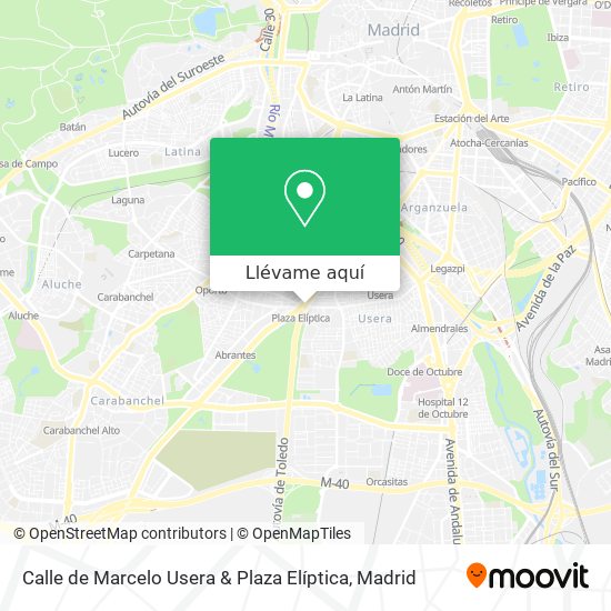Mapa Calle de Marcelo Usera & Plaza Elíptica