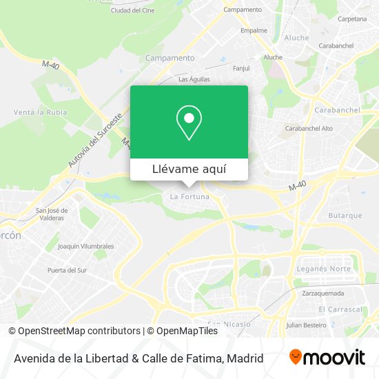 Mapa Avenida de la Libertad & Calle de Fatima