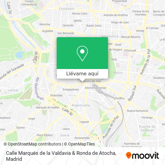 Mapa Calle Marqués de la Valdavia & Ronda de Atocha