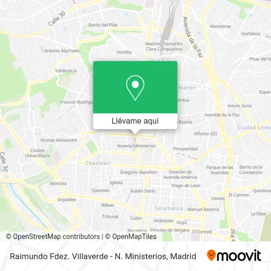 Mapa Raimundo Fdez. Villaverde - N. Ministerios