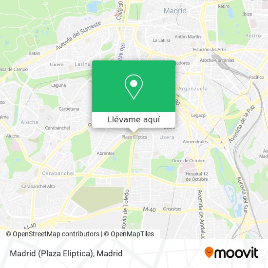 Mapa Madrid (Plaza Eliptica)