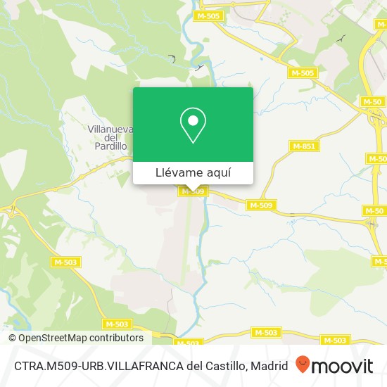 Mapa CTRA.M509-URB.VILLAFRANCA del Castillo