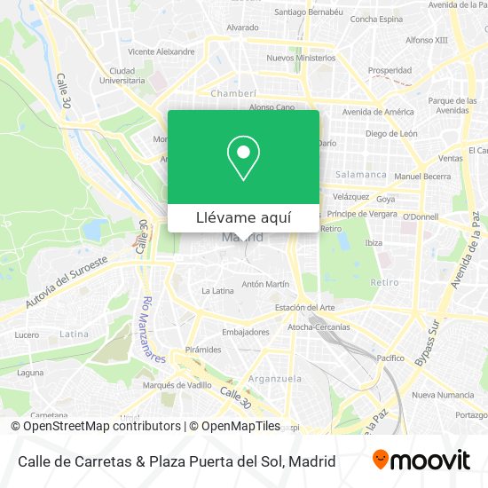 Mapa Calle de Carretas & Plaza Puerta del Sol